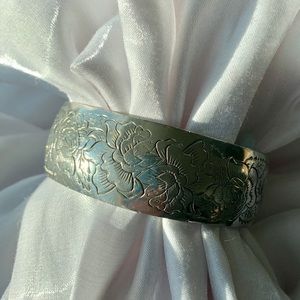 Kirk Steiff pewter cuff bracelet.